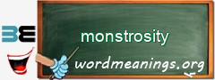 WordMeaning blackboard for monstrosity